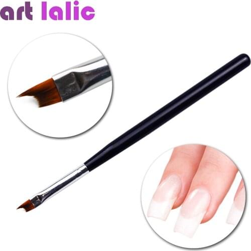 French Tip Nail Brush Half Moon Shape Shading Brushes Acrylic Painting Drawing Pen Manicure Nail Art Tool