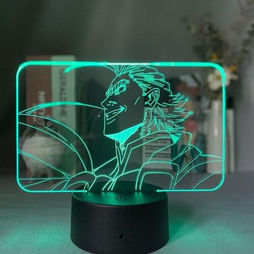 3D Picture Lamp LED Night light Touch Switch All Might My Hero Academia Atmosphere Decor Anime Fans Kids Gifts Bluetooth Control