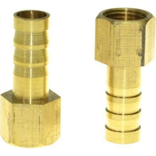 6mm 8mm 10mm Female 1/8" Brass Barbed Fitting Coupler Connector