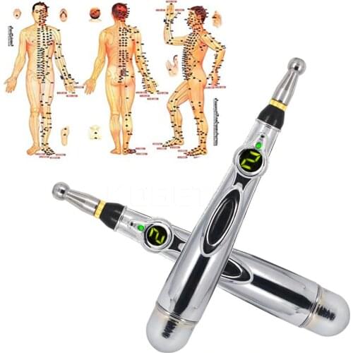 New Electric Acupuncture Pen Massage Pen For Body Head Back Neck Leg Pain Relief Laser Therapy Electronic Meridian Energy Pen