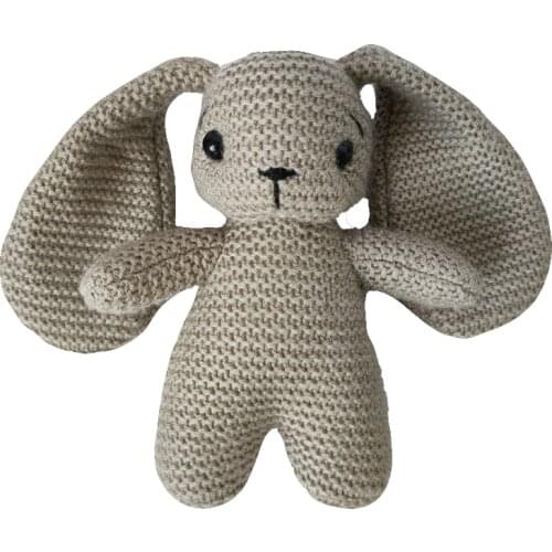 2020 New Handmade Fat Rabbit Crochet Wool Doll Animal Stuffed Plush Toy Baby Soothing Baby Sleeping Plush Toy Gifts for Kids