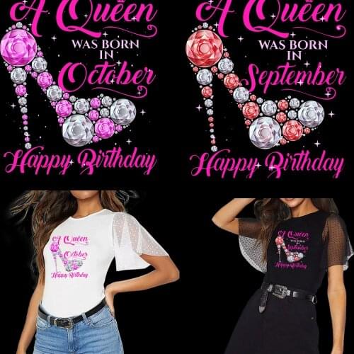 Diamold Shoes Transfer Patches Iron On Clothing Fashion Women Clothes Stickers DIY T-Shirt Jacket Thermo Patch Stripe On Clothes