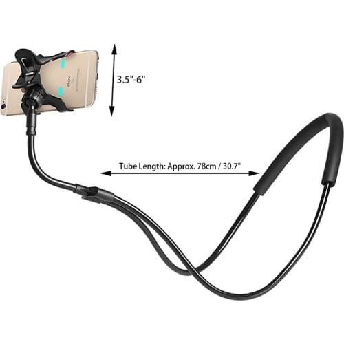 HOT Universal Lazy Hanging Neck Phone Stand Mount Necklace Support Bracket Holder Necklace Bracket 360 Degree Smartphone Holder