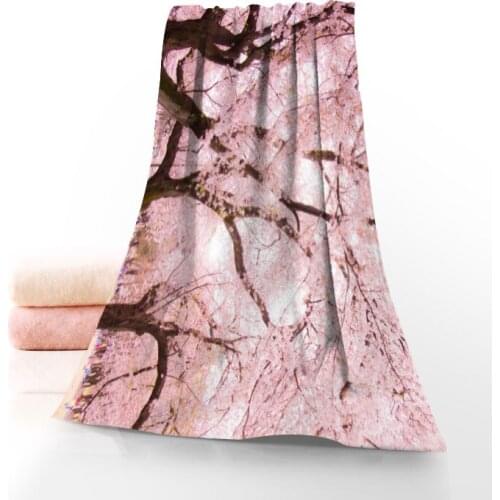 Hot Sale Custom Pink flower 35x75cm Fitness Sports Towel Portable Quick-Drying Towel Yoga Outdoor Microfiber Sports Towel