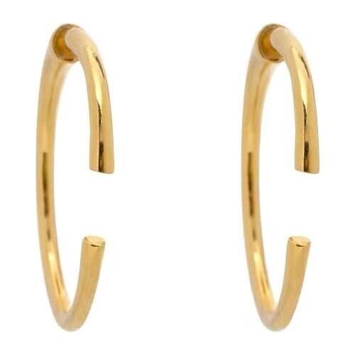 Rongho Punk Metal Hoop Earrings for Women Hiphop Show Jewelry 2019 Vintage Metal Circle Earring Big Brincos Hyperbole Bijoux