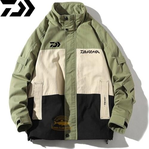 Daiwa Fishing Jacket Men Winter Fishing Clothing Thermal Big Pocket Zipper Fishing Jaclets Sports Coat Daiwa Fishing Clothes