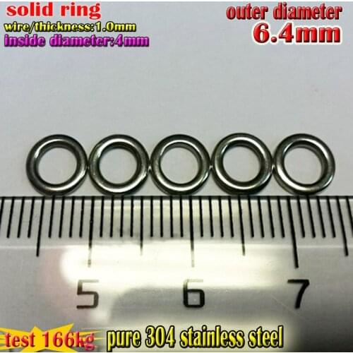 Fishing lures ring Size 1.0*4mm*6.4mm Quantity 200pcs/lot Factory direct wholesale Material stainless steel