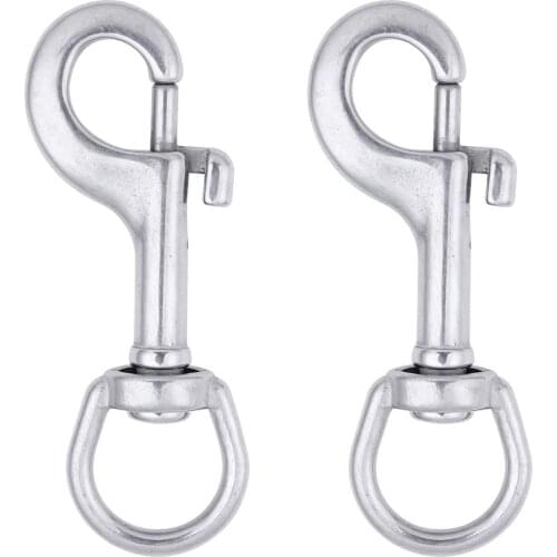 4pcs Stainless Steel Swivel-Eye Bolt Snap Hook Size 64mm