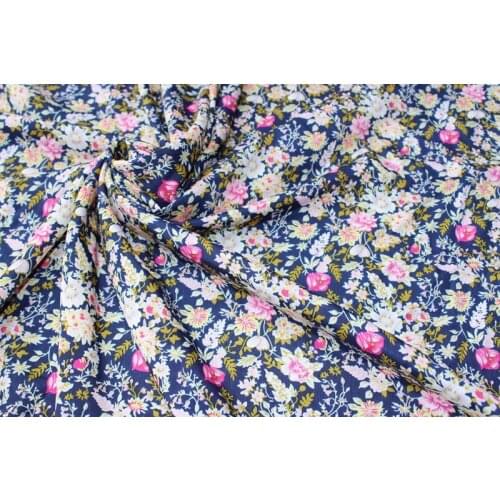 145cm width printed chiffon fabric flower LS4605 4 color