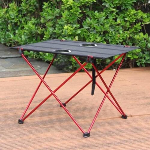 Camping Picnic Table Foldable Outdoor Backpacking Lightweight Roll-up Table Aluminum Alloy Portable Camping Beach Fishing Desk