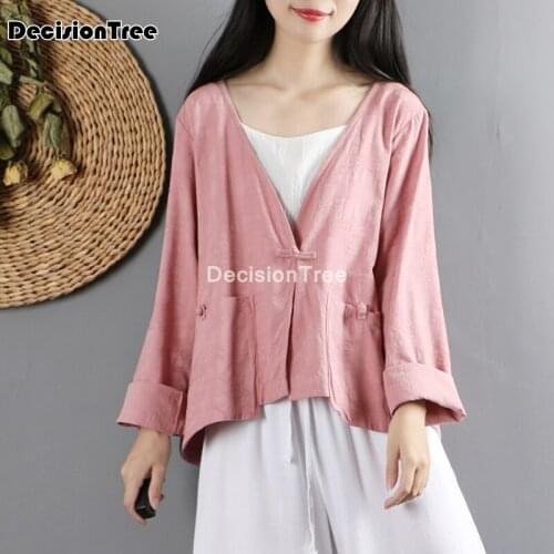 2021 chinese traditional kimono cardigan blouse women vintage tang suit asian style elegant chiffon blouse oriental jacket