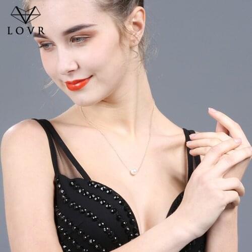 LOVR 2019 Fashion Luxury Necklaces for Women Girl imitation pearl of love Pendant Clavicle Chains Chokers Necklace Jewelry Gift