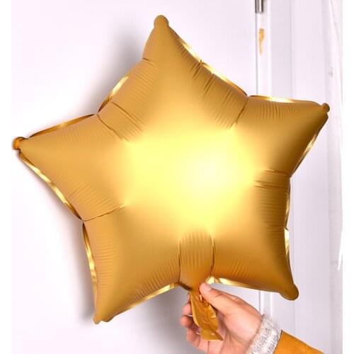 10pcs 18inch Metallic Foil Helium Balloons Heart Star Wedding Birthday Party Supplies Air Balloons Valentines Day Globos