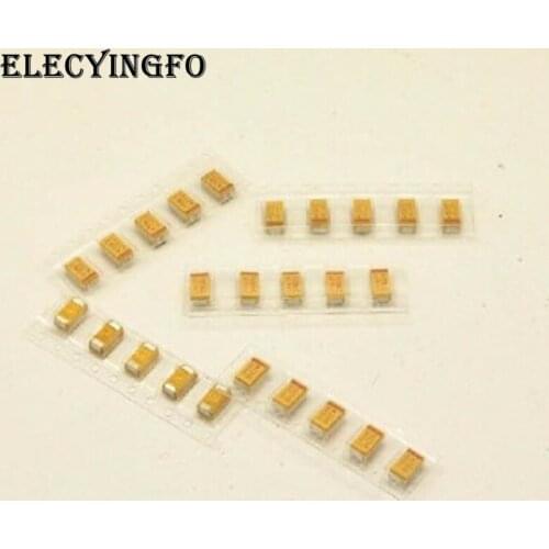 11valuesx5pcs=55pcs SMD Tantalum Capacitors Assorted Kit 2.2UF-47UF 0805/1206 P / A TYPE smd Tantalum Capacitor Pack
