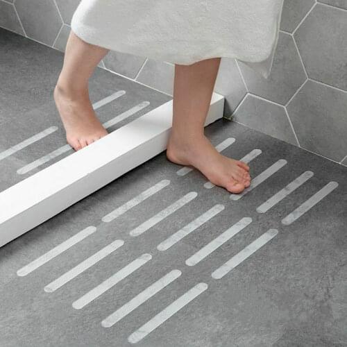 24pcs Bathroom Anti-Slip Shower Stickers Practical Transparent Bath Non Slip Safety Strips Mat For Bathtubs Showers Stairs Floor
