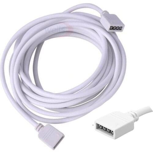 4 PIN RGB led Extension Cable connector 1M 2M 5M 10M cord Wire for 3528 5050 SMD RGB LED Strip light