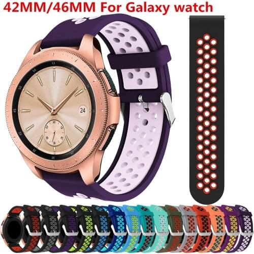 50pcs 20/22mm Silicone strap for Samsung Galaxy Watch 42mm smart watch band for Samsung Galaxy Watch 46mm Bracelet Accessories
