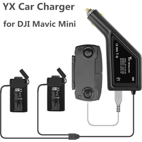 YX 3 in 1 Car Charger For DJI Mavic Mini Intelligent Battery Charging Hub Mavic Mini Car Connector USB Adapter Multi 2 Battery