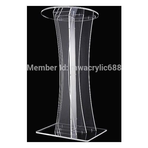 Free Shipping Transparent Modern Design Cheap Clear Acrylic Lectern