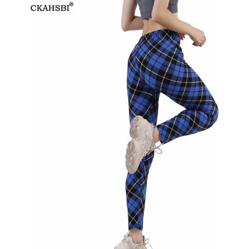 CKAHSBI Exercise Workout Trousers Spandex Yoga Pants Printed Running Leggings Women Plus Size High Waist Fitness Activewear