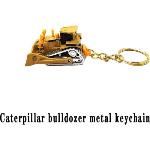 Caterpillar Creative Keychain Alloy Bulldozer Metal Gift Boutique Accessories Small Pendant Keychain Made in China