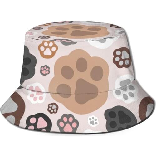 CINESSD Bucket Hat Unisex Bob Caps Hip Hop Gorros Funny Cat Paws Summer Panama Cap Beach Sun Fishing Hat