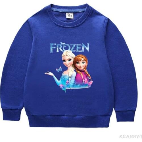Disney Frozen Children' long sleeve round collar sweater coat boys girls recreational fleece comfortable autumn coat