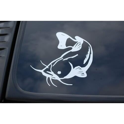 For Catfish Fishing Vinyl Sticker Decal (V278) Fish Boat Bait Choose Color & Size!! Car Styling
