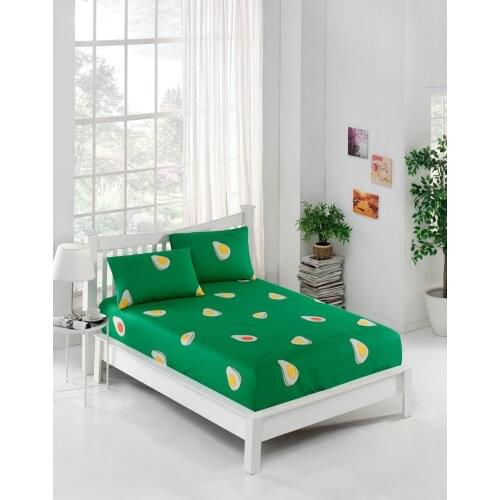 Bed Sheet Pillow Set Double Natural Cotton Combed 160x200cm Flexible Bed Sheet Bed Cover