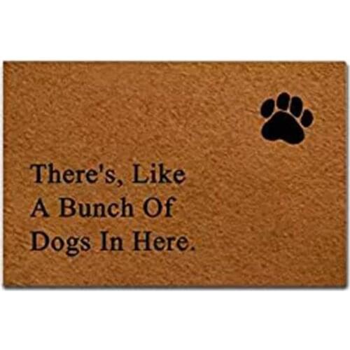 Theres, Like A Bunch Of Dogs Doormat Non-Slip Machine Washable Outdoor Indoor Entrance Doormat Bathroom Kitchen Decor Rug Mat