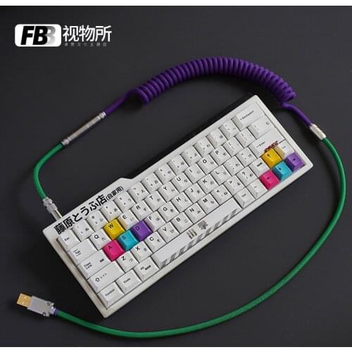 FBB Cables IQUNIX Handmade Custom Data Line JOKER Theme Mechanical Keyboard Keycap Line F96 Clown Colorway Type C