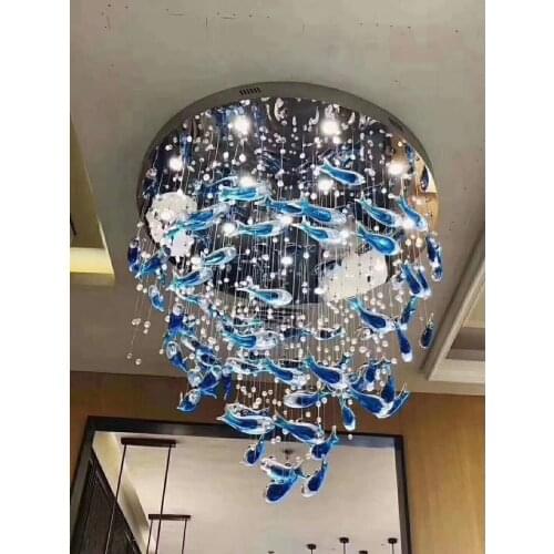 Custom non-standard hotel sales offices sand table engineering shopping malls wedding large hall corridor art chandelier