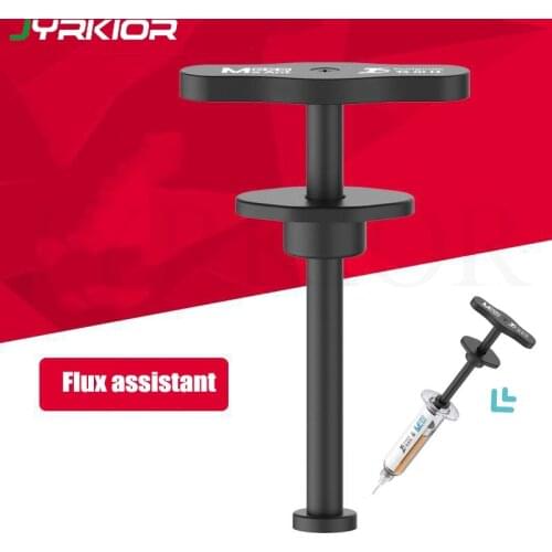 Jyrkior Aluminum alloy Injector Dispensing For Solder Paste Flux Grease Welding Oil Repair Assistant Replacement Glass Syringe