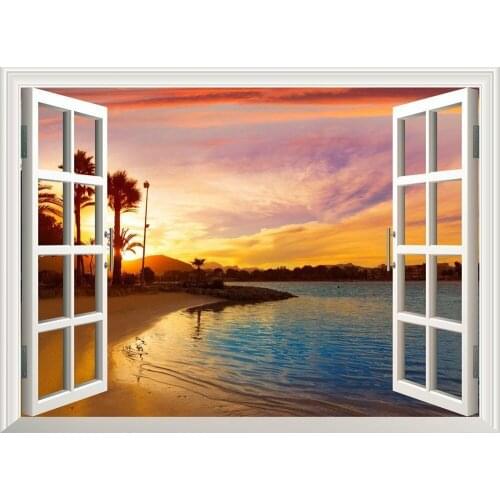 Window to Paradise Quality Art Film Print Silk Poster Home Wall Decor 24x36inch