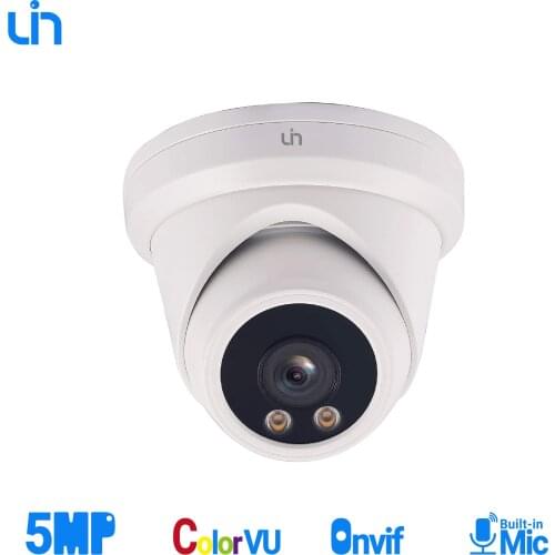 UIN 5MP ColorVu IP Camera Starlight POE Turret Super Color Night Vision 30m Audio IP66 2.8mm Lens Compatible with HiK Plug&Play