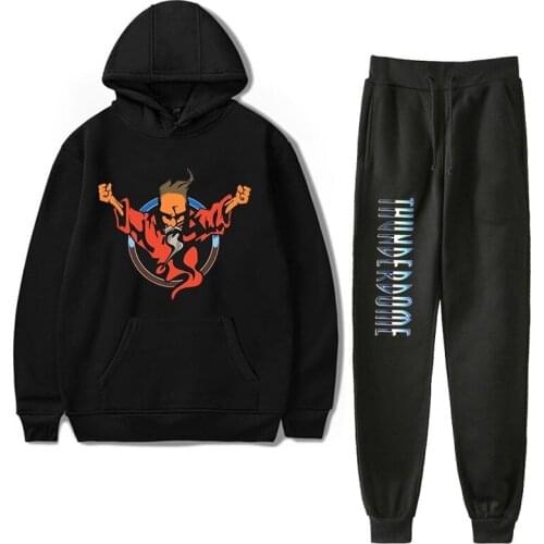 Hot Sale Thunderdome Hoodie With Pants Suit Men Casual Clothing Unisex Harajuku Men/women Fashion Thunderdome Trendy Clothing