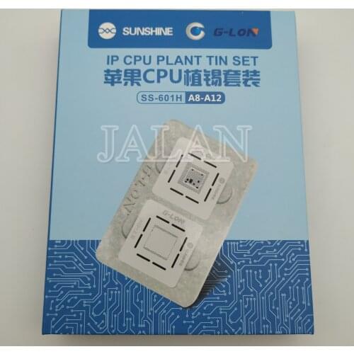 SS-601H CPU Plant Tin Set BGA Rework Station For Phone Chip A8 A9 A10 A11 A12 Reballing Stencils BGA Chip Motherboard Holder