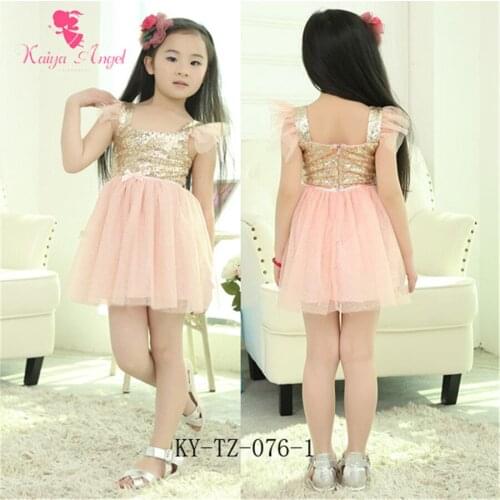 Kaiya Angel Toddler Girl Elegant Summer Birthday Wedding Party Clothes Blue White Gold Sequins Tulle Mesh Princess Fall Dress