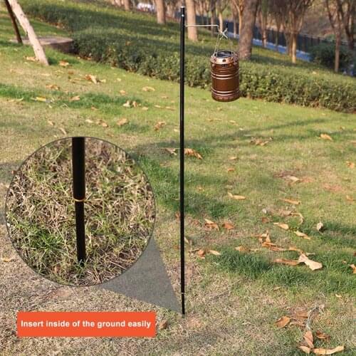 Lantern Stand Outdoor Camping Folding Lamp Pole Portable Aluminum Alloy Camping Light Hanger Support Ground Table Light Stands
