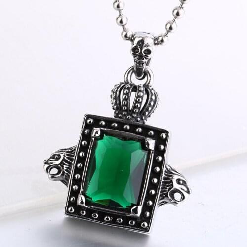 Rock King Crown Pendants Necklace Stainless Steel For Man And Boy chain personality jewelry