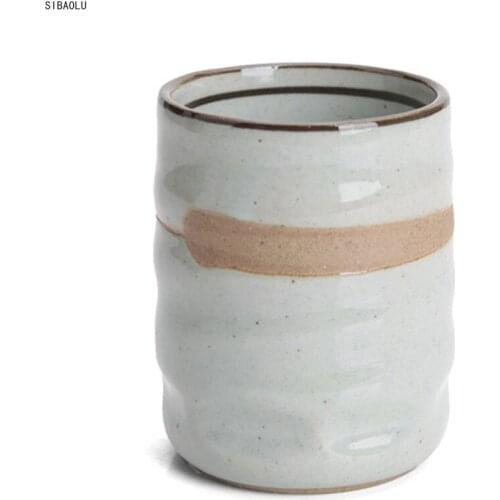 Handmade Coarse Pottery Tea Cup Japanese Style Single Tea Master Cup Retro Ceramic Tea Bowl Drinkware Home Decor