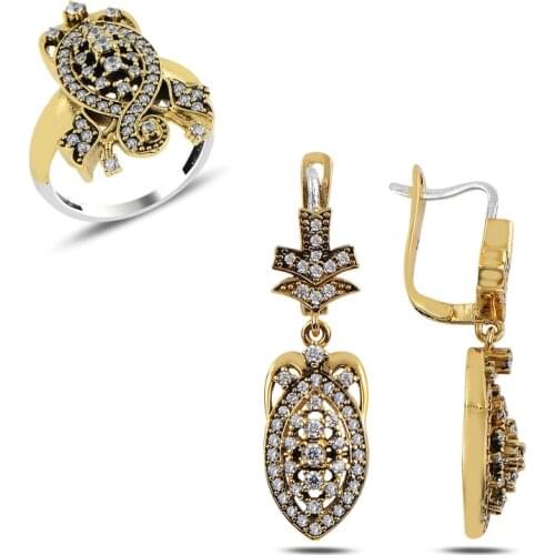 Silver 925 Sterling Zircon Cubic Zirconia Authentic Set