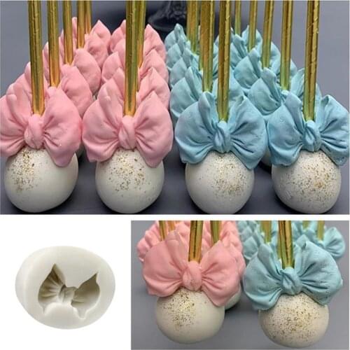 Small Size Bowknot Silicone Mold Cupcake Border Molds Fondant Chocolate Cake Mold Cake Decorating Tool Baking Accessories