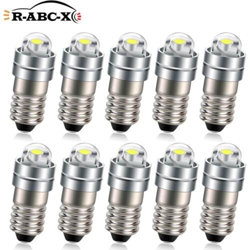 RUIANDSION 10Pcs E5 LED Bulb COB 3V 6V 6.3V 12V 6000K 20Lm 6.5mm Miniature Model Street Lights Toy Car Lamp Mini Indicator
