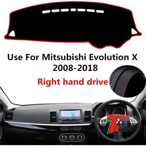 TAIJS Factory New Design Good Quality Leather Car Dashboard Cover For Mitsubishi Evolution X 2008-2018 Right hand drive