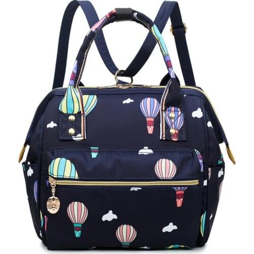 Mummy Air Balloon Printed Diaper Bag Waterproof Maternity Baby Backpack Waterproof Nursing Bag Bag For Baby Stroller