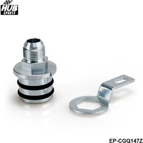 Engine Billet Cam Plug Dual O Ring Seal Block Breather Plug to 10AN Fitting For Honda Integra B16/B18 HU-CGQ147Z