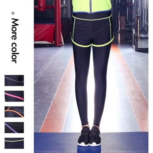 2019 womens outdoor running sport Elasticity pants Gym Fitness Yoga Breathable quick-drying 2 pieces Combo Tight trousers