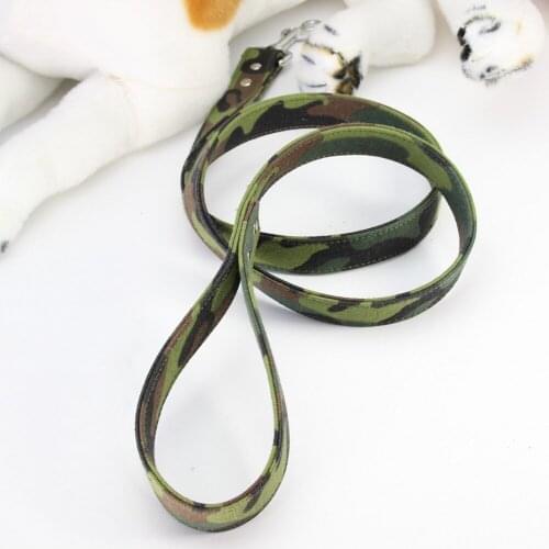 1.2m Cloth Camouflage Dog Leash Rope Walking Training Pet Leash Pet Collat Dogs Leashes Puppy Large Dog Pet Accessories
