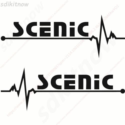 1pair New Heart Car Decal Sticker Styling Window Door body Decoration For renault scenic 1 2 3 4 ii iii iv accessories